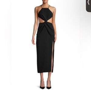 Ronny Kobo Elegant Black Cut-Out Dress